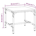 ZNTS Side Tables 2 pcs Grey Sonoma 40x40x35 cm Engineered Wood 819409