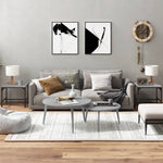 ZNTS Side Tables 2 pcs Grey Sonoma 40x40x35 cm Engineered Wood 819409