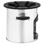 ZNTS Camping Wood Stove Silver 45.5x33x25.5 cm Stainless Steel 319440