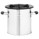 ZNTS Camping Wood Stove Silver 45.5x33x25.5 cm Stainless Steel 319440