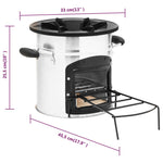 ZNTS Camping Wood Stove Silver 45.5x33x25.5 cm Stainless Steel 319440