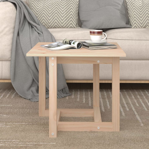 ZNTS Coffee Table 50x50x45 cm Solid Wood Pine 822172