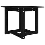 ZNTS Coffee Table Black 50x50x45 cm Solid Wood Pine 822176