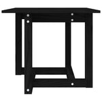 ZNTS Coffee Table Black 50x50x45 cm Solid Wood Pine 822176