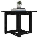 ZNTS Coffee Table Black 50x50x45 cm Solid Wood Pine 822176