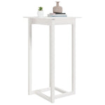 ZNTS Bar Table White 60x60x110 cm Solid Wood Pine 822178