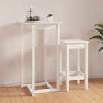 ZNTS Bar Table White 60x60x110 cm Solid Wood Pine 822178