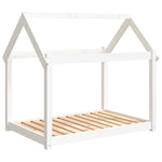 ZNTS Dog Bed White 101x70x90 cm Solid Wood Pine 822213