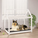ZNTS Dog Bed White 101x70x90 cm Solid Wood Pine 822213