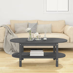 ZNTS Coffee Table Grey 110x55x45 cm Solid Wood Pine 822289