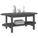ZNTS Coffee Table Grey 110x55x45 cm Solid Wood Pine 822289