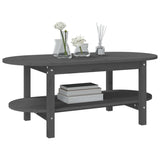 ZNTS Coffee Table Grey 110x55x45 cm Solid Wood Pine 822289