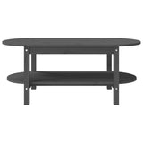 ZNTS Coffee Table Grey 110x55x45 cm Solid Wood Pine 822289