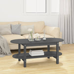 ZNTS Coffee Table Grey 110x55x45 cm Solid Wood Pine 822289