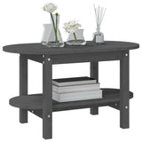 ZNTS Coffee Table Grey 80x45x45 cm Solid Wood Pine 822294