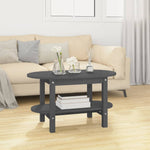 ZNTS Coffee Table Grey 80x45x45 cm Solid Wood Pine 822294