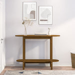 ZNTS Console Table Honey Brown 110x40x80 cm Solid Wood Pine 822300