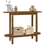 ZNTS Console Table Honey Brown 110x40x80 cm Solid Wood Pine 822300