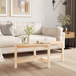 ZNTS Coffee Table 118x63x45 cm Solid Wood Pine 822317
