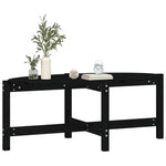 ZNTS Coffee Table Black 118x63x45 cm Solid Wood Pine 822321