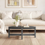 ZNTS Coffee Table Grey 87x48x35 cm Solid Wood Pine 822324