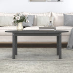 ZNTS Coffee Table Grey 110x55x45 cm Solid Wood Pine 822344