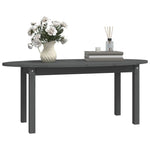ZNTS Coffee Table Grey 110x55x45 cm Solid Wood Pine 822344