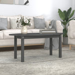 ZNTS Coffee Table Grey 110x55x45 cm Solid Wood Pine 822344