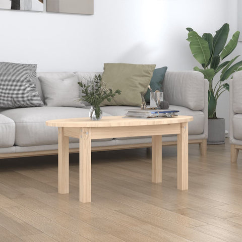 ZNTS Coffee Table 80x40x35 cm Solid Wood Pine 822347