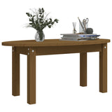 ZNTS Coffee Table Honey Brown 80x40x35 cm Solid Wood Pine 822350