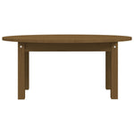 ZNTS Coffee Table Honey Brown 80x40x35 cm Solid Wood Pine 822350