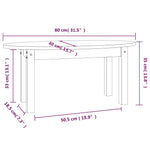 ZNTS Coffee Table Honey Brown 80x40x35 cm Solid Wood Pine 822350