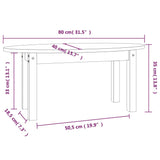 ZNTS Coffee Table Honey Brown 80x40x35 cm Solid Wood Pine 822350