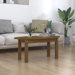 ZNTS Coffee Table Honey Brown 80x40x35 cm Solid Wood Pine 822350
