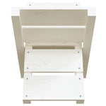 ZNTS Log Holder White 47x39.5x48 cm Solid Wood Pine 822448