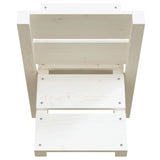 ZNTS Log Holder White 47x39.5x48 cm Solid Wood Pine 822448
