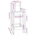 ZNTS Bar Chairs 6 pcs Grey Solid Wood Pine 3124694