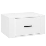 ZNTS Wall-mounted Bedside Cabinet High Gloss White 50x36x25 cm 816844