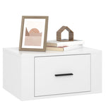 ZNTS Wall-mounted Bedside Cabinet High Gloss White 50x36x25 cm 816844