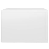ZNTS Wall-mounted Bedside Cabinet High Gloss White 50x36x25 cm 816844