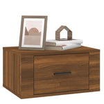 ZNTS Wall-mounted Bedside Cabinets 2 pcs Brown Oak 50x36x25 cm 816855