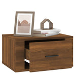 ZNTS Wall-mounted Bedside Cabinets 2 pcs Brown Oak 50x36x25 cm 816855