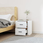 ZNTS Wall-mounted Bedside Cabinet White 50x36x47 cm 816856