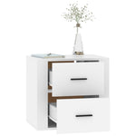 ZNTS Wall-mounted Bedside Cabinet White 50x36x47 cm 816856