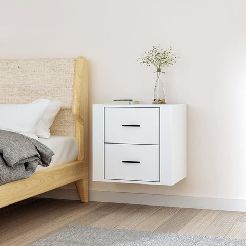 ZNTS Wall-mounted Bedside Cabinet White 50x36x47 cm 816856