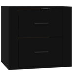 ZNTS Wall-mounted Bedside Cabinet Black 50x36x47 cm 816857
