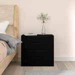 ZNTS Wall-mounted Bedside Cabinet Black 50x36x47 cm 816857