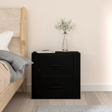 ZNTS Wall-mounted Bedside Cabinet Black 50x36x47 cm 816857