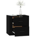 ZNTS Wall-mounted Bedside Cabinet Black 50x36x47 cm 816857