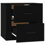 ZNTS Wall-mounted Bedside Cabinet Black 50x36x47 cm 816857